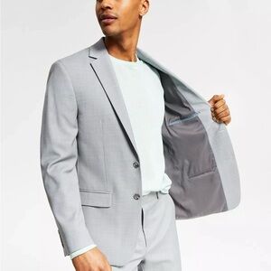 Bar III Men’s Grey Wool Skinny Fit Blazer Sports Coat Suit Jacket 44 Long